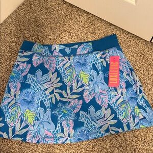 Lilly Pulitzer Luxletic Blue Floral Skort